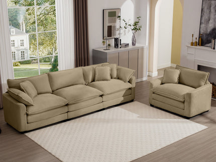 Elegant Oversized Sectional Sofa Set With Deep Seats And Flexible Layout