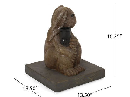 Hand Crafted Rabbit Umbrella Base With Playful Design - Light Brown