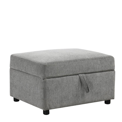 Movable Storage Ottoman Footrest For Living Room