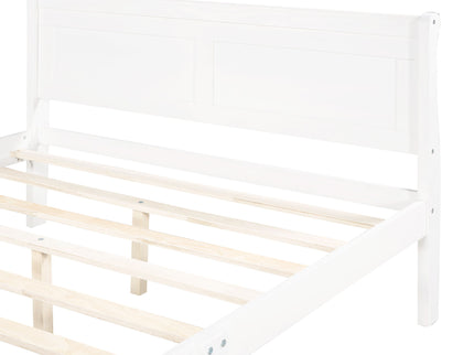 Platform Bed Frame Mattress Foundation Sleigh Bed With Headboard / Footboard / Wood Slat Suppor