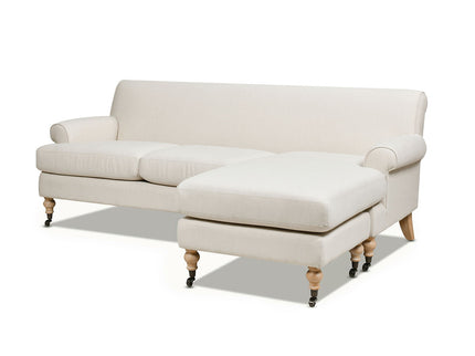 Alana - L-Shape Reversible Sectional Sofa - Light Beige