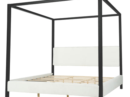 Modern Canopy Bed With Upholstery