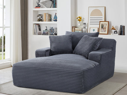 Cloudline - Oversized Chaise Lounge, Modern Comfy Couch With Full Foam Cushioning, Cozy Sleeper Sofabed