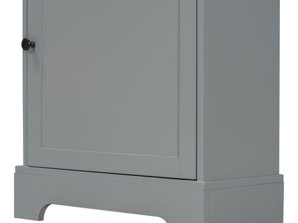 Tall Storage Cabinet With 3 Drawers And Adjustable Shelves For Bathroom
