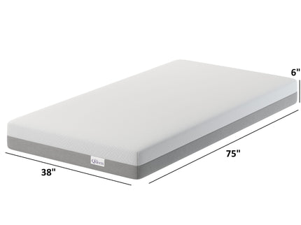 6" Memory Foam Mattress With Responsive Support And Breathable Cover