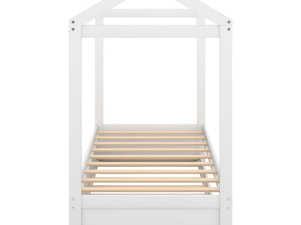 House Bed With Trundle In, Twin Size - White