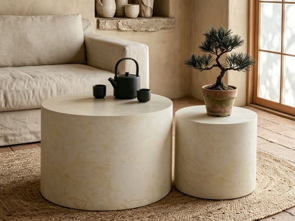 Modern Round Nesting Coffee Table (Set of 2)
