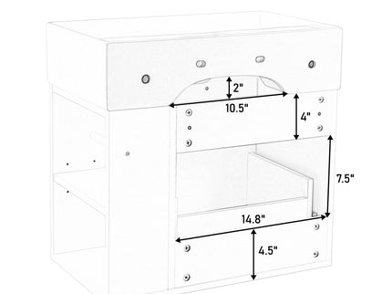 Modern Wall Mounted Bathroom Vanity With Sink, Soft Close Drawer, Adjustable Shelf, Toilet Paper Holder