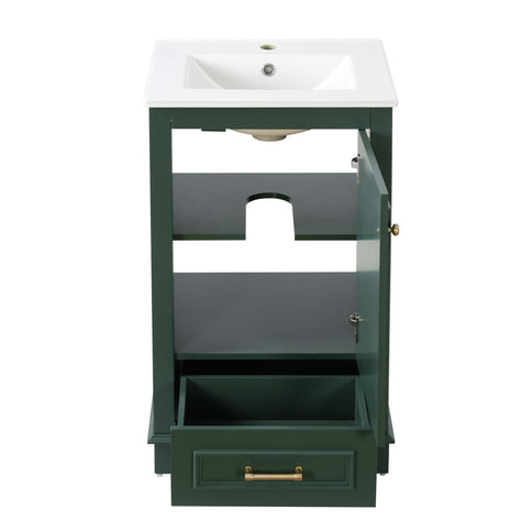 20" Bathroom Vanity With Sink, 1 Drawer, Freestanding Single Set