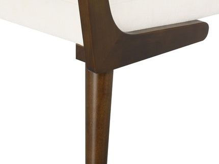 Mid-Century Bench With Wood Legs