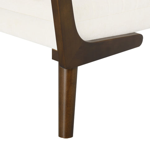 Mid-Century Bench With Wood Legs