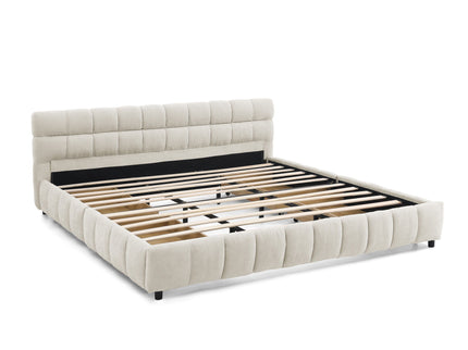Modern Platform Bed Frame With Thick Fabric