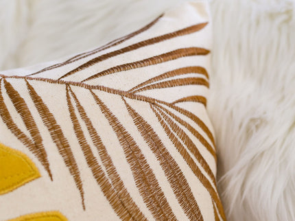 Autumn Vibes Leaf Accent Pillow