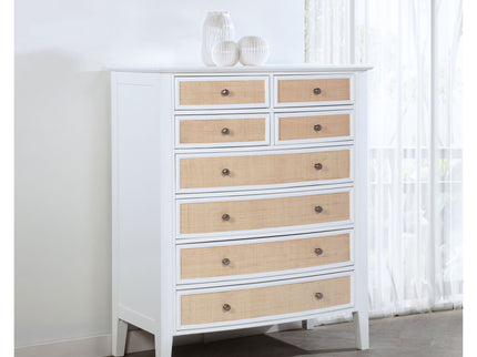 Talia - 8 Drawer Chest - White