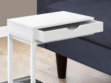 Accent Table, C - Shaped Contemporary Elegant Desig