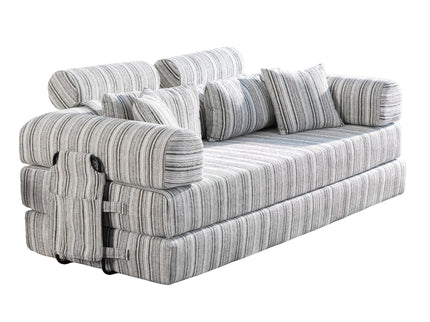 Convertible Sleeper Sofa Bed With High Density Compressed Sponge, Upholstered Couch For Living Room