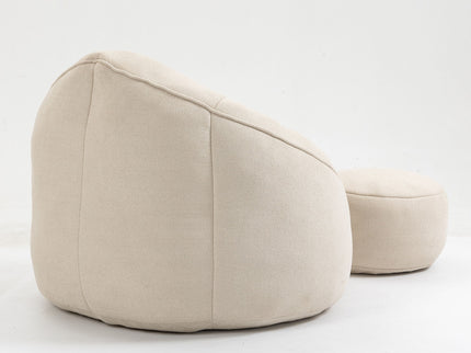 Bedding Bean Bag Sofa Chair High Pressure Foam With Footrest