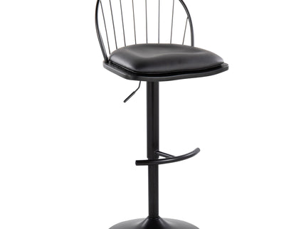 Riley - Farmhouse Adjustable Height Barstool With Swivel With Rounded T Footrest (Set of 2)