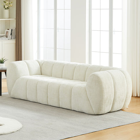 Quilted Cloud Sofa, Three-Seater - Beige