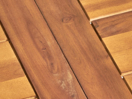 Della - Modern Industrial Dining Table With Acacia Wood Top - Teak