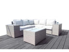 Gray / 2 Pc. Stationary Sectional, Table