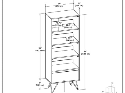 Hunter - Tall Bookcase - Natural