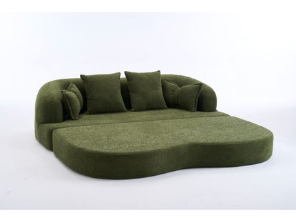 Foldable Sofa Bed, Boneless Couch Convertible Sleeper With 4 Pillows