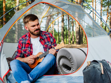 Memory Foam Camping Mattress With Water Resistant Zipper Cover - Gray