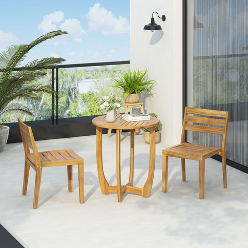 Outdoor 3 Pieces Dining Set - Teak