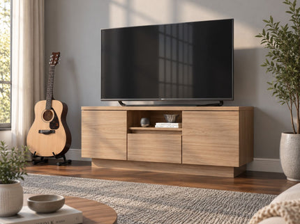 TV Stand For TVs Up To 50" With 1 Drawer And 2 Doors - Walnut