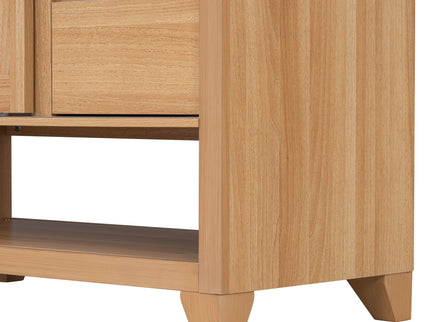36" Bathroom Vanity With Sink, Soft Close Drawers - Natural
