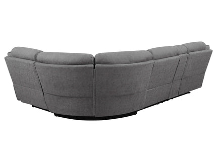 Barton - Upholstered Power Reclining Sectional Sofa - Gray