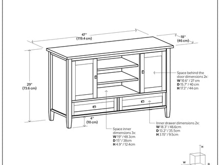 Warm Shaker - TV Media Stand Handcrafted