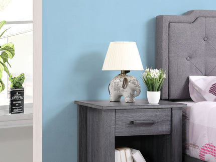 Roller Drawer Glides Nightstand