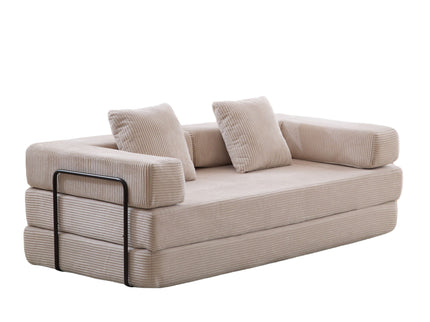 Floor Couch, Convertible Floor Sofa Bed With Pillow Back Support Armrest