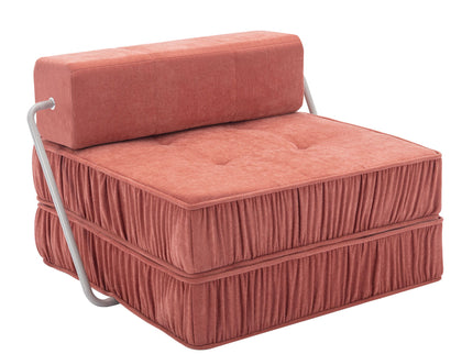 Folding Sofa With Removable Back Cushion, Convertible Futon Sleeper Chair