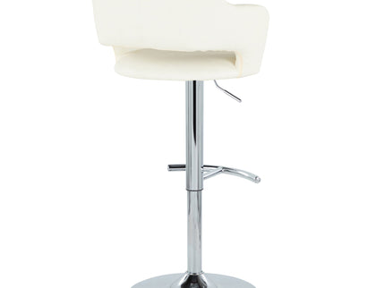 Margarite - Contemporary Ajustable Barstool With Swivel With Rounded T Footrest (Set of 2)