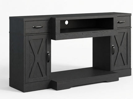 TV Stand With Adjustable Shelves & Double Doors