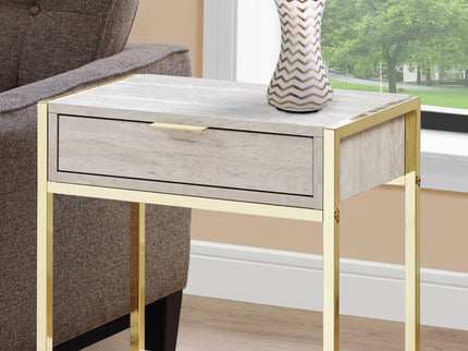 Accent Side Table, Storage Drawer, Spacious Tabletop