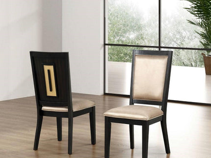 Dining Chairs With Accent Trim (Set of 2) - Espresso