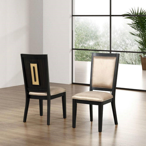 Dining Chairs With Accent Trim (Set of 2) - Espresso
