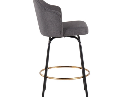 Ahoy - Contemporary Fixed Height Counter Stool Round Footrest (Set of 2)