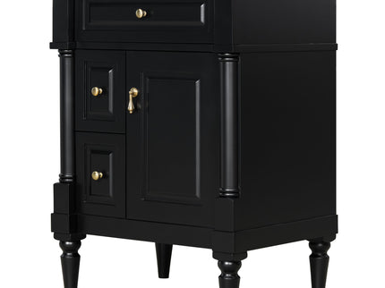 Freestanding Bathroom Vanity With Sink, Adjustable Shelf & Flip Drawer