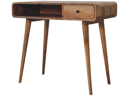 Curved Writing Desk - Oak