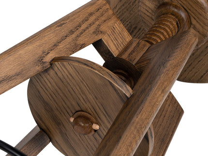 Spencer - Minimalist Oak Adjustable Bar Counter Stool - Walnut Brown Oak