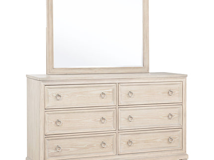 Wedner - 6 Drawer Dresser With Mirror - Oak