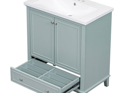 Modern Bathroom Vanity With Sink Combo, Multi Functional Cabinet With Doors And Drawer
