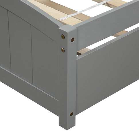 Platform Bed & Headboard, Footboard And Wood Slat Support