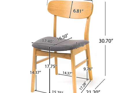 Brilliantine - Dining Chair With Cushion And Wood Frame (Set of 2)