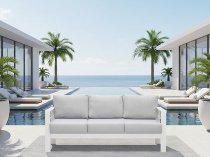 All-Weather Patio Sofa & Cushions, 3 Seat Outdoor Couch